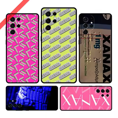 XANAX Phone Case For Samsung Galaxy S20 FE S21 S10 S23 Plus S24 S22 Ultra Coque Note20 Note10 S9 S8 