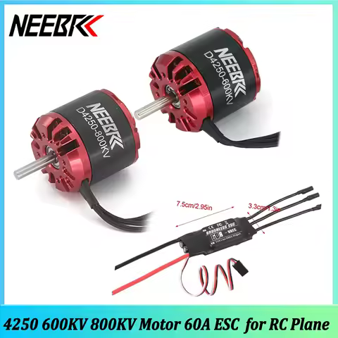 NEEBRC 4250 600KV 800KV Outrunner Brushless Motor 60A ESC 3-6S for RC FPV Racing Drone Multicopter Q