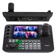 TENVEO 4-Split 7'' LCD Screen Broadcast Joystick Controller 4D PTZ Camera Joystick Controller for Li