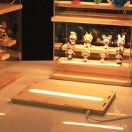 Acrylic Transparent Display Box with Light Bubble Mart High-end led Transparent Dustproof Display Ca