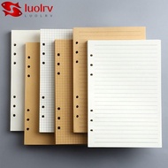 LUOLRV 80Sheets Loose Leaf Paper, Horizontal Line/Blank A5/A6/A7 Notebook Refill Paper, Durable Kraf
