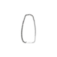 MM6 Maison Margiela Minimal Logo ID Tag curb necklace PALLADIO POLISHED WHITE Unused