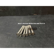 Stainless Steel L Bolt Slim Model M6 Thread 10 Length 1cm 1.5cm 2cm 2.5cm 3cm 3.5cm 4cm 5cm 6cm 7cm 