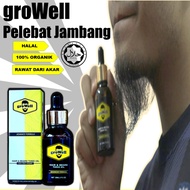 PELEBAT JANGGUT NO1- GROWELL TONIC OIL 100% BAHAN ORGANIK &amp; HALAL#RAWAT PERTUMBUHAN DARI AKAR#