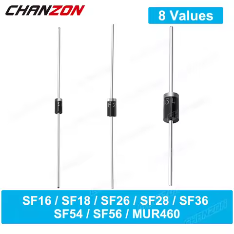 Ultra Fast Recovery Rectifier Diode SF16 SF18 SF26 SF28 SF36 SF54 SF56 MUR460 DO-41 DO-27 1A 2A 3A 4