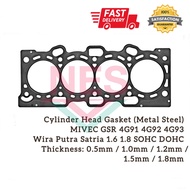 Cylinder Head Gasket (Metal Steel) MIVEC GSR 4G91 4G92 4G93 (0.5mm / 1.0mm / 1.2mm / 1.5mm / 1.8mm)