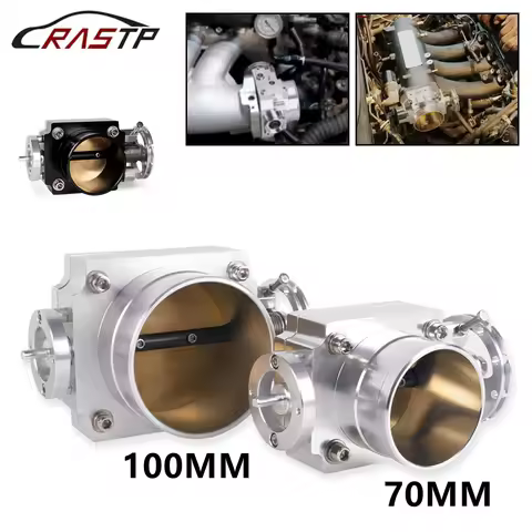 RASTP-Universal 70mm/100mm High Flow Alloy Aluminum CNC Billet Intake Throttle Body RS-THB192