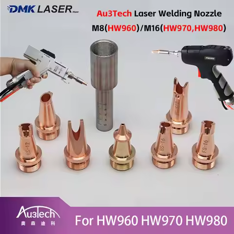 Au3Tech M16 Laser Welding Copper Nozzle For HW980 HW970 HW960 Handheld Laser Weld Gun Head SAS Doubl