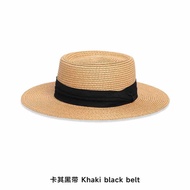 [Arrival in 7 Days] 2025 New Style Summer Sun Hat French Flat Top Straw Hat Female Seaside Beach Sun