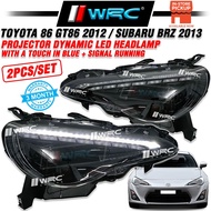Toyota 86 GT86 2012 / Subaru BRZ 2013 Projector Dynamic Led Headlamp With A Touch In Blue + Signal R
