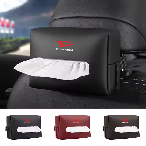 Car Seat Backrest Leather Hanging Tissue Box For Daihatsu Terios Sirion Mira Materia Rocky YRV Feroz