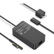 Pengecas Surface Pro 65W, Pengecas Laptop Surface Serasi dengan Microsoft Surface Pro 10,9,8,7+,7,6,