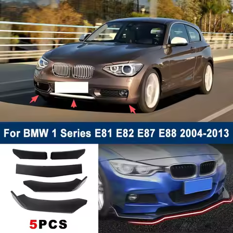 For BMW 1 Series E81 E82 E87 E88 04-13 model, adjustable 5PCS front bumper lip spoiler protection de