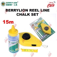 EPICA 15M CHALK LINE REEL SET WITH LINE LEVEL AND BLUE POWDER REFILL PENGUKUR GARISAN KAPUR CWH TOOL