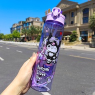 Botol Air 800ml Kids Straw Bpa Free Transparent Sanrio Children Travel Botol Air Cawan Sekolah