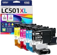 COMBUY LC501XL 4PK Ink Cartridges High Yield Compatible for Brother LC501XL Ink Cartridges LC501BK L