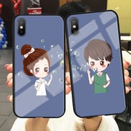 [2D113] 2D Glossy Couple Motif Case 2 Y91C Y30 A9 2020 A5S A15 A1K A5 2017 A11 A02S IP 7 Redmi 6A C3