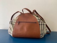 Alfana italy leather bag 背囊 背包 側咩 手提 Italian made  降落傘 防水 兩用 布