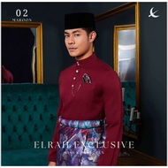 2024 NEW DESIGN BAJU MELAYU ELRAH EXCLUSIVE ULTIMATE 2.0 SLIM FIT MAROON .