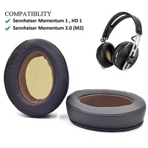Replacement Earpads Ear Pads Cushion Muffs for Sennheiser Momentum 1 1.0 2 2.0 M2 HD1 Wireless Wired