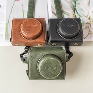 Canon g7x3 protective case g7x2 camera bag G7X protective case base leather case mirrorless camera a