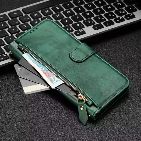 Strap Zipper Card Leather Phone Wallet Case Book For Oppo A3 A60 A79 A98 A78 A38 A17 A57 A94 A74,Ren