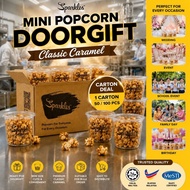 [Carton Box] 100pcs Caramel Popcorn Mini Cup Doorgift 12oz | Sparkles Popcorn Goodies | Ready Stock