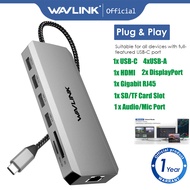 WAVLINK USB C Hub Triple Monitor 12-in-1 Laptop Docking Station Multiport Adapter with 4K HDMI 4K DP