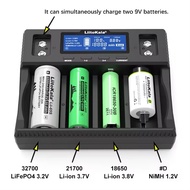 Liitokala LiiD4XL Rechargeable Battery Charger 18650 21700 26650 18500 16340 CR123 32700 LiFeP04 1.2