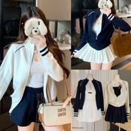 W8001 Jacket Soft Woven Fabric With Texture Zipper Work Korean Fashion TAG WG.WE