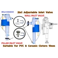 ADJUSTABLE BOTTOM INLET VALVE CISTERN DUAL INLET VALVE / CERAMIC PVC CISTERN 2 IN 1 ADJUSTABLE COMPA