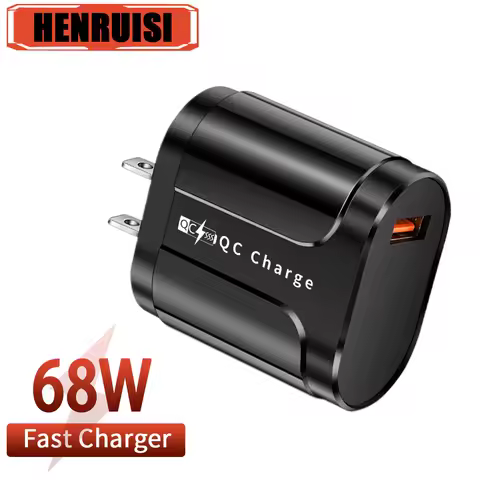 68W USB Charger Quick Charge QC3.0 EU/US Plug Mobile Phone Charge Adapter QC3.0 For iPhone 14 Pro Hu