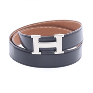 [Used] Hermes HERMES Belt H Storie Noir Gold Reversible Calfskin (Cowhide) Belt Men's Used B