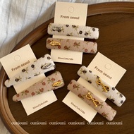 Nice Home Hair Clip Korean 2 Pieces Pack Korean Sweet Floral Hair Clip Female Mori Style Forehead Fl