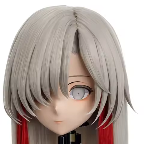 （DD79）Kigurumi Masks Anime Full Head With Lock Female/Girl Cartoon Character Kig Cosplay Resin Hallo