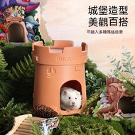 Bukaxing Hamster Ceramic Nest Castle Cooling Igloo Djungarian Hamster Shelter Heat Dissipation Summer Hamster Nest Landscaping Hamster Supplies