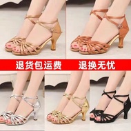 KY-6/Latin Dance Shoes Adult Women Mid Heel Dance Shoes Soft Sole Shoes High Heel Latin Dance Shoes Girls Girls Dancing