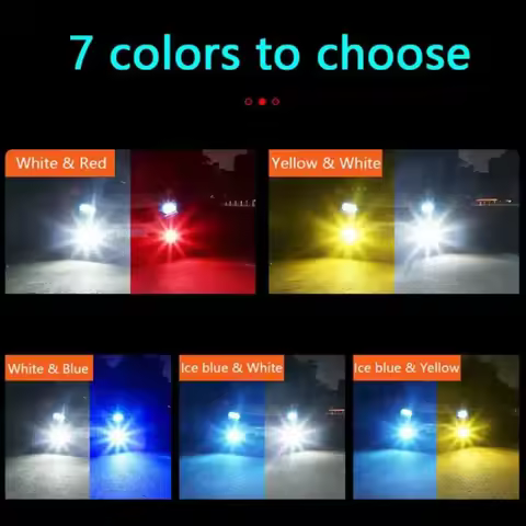 2x NEW Two Colors H11 H8 9006 HB4 HB3 H16 PSX24W PSX26W P13W Car Fog Light Bulb Day Driving Running 