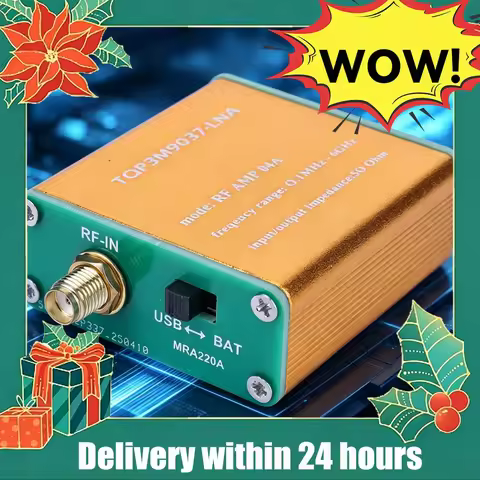 100kHz-6GHz Wideband Signal Amplifier 1.95GHz 20dB High Gain Low Noise LNA Radio Signal Booster for 