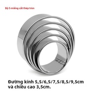 Mold Baking Tool Stainless Steel round Cookie Cutter 4 6 8 Inch Mousse Cake Fruit Dumpling Skin Mold