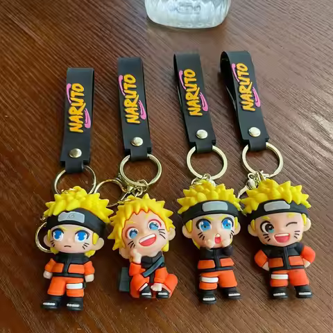 Naruto cartoon keychain cute Naruto Uzumaki character keychain cartoon pendant bag car key decoratio