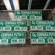 plang nama jalan plat aluminium lapisan sticker reflective