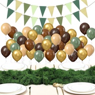 Hiasan Pesta Hobbiton Living Cave Hiasan Pesta Taman Rumput Hijau Termasuk 50 Belon Woodland 2 Sepan