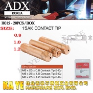 ADX 15AK CONTACT TIP M6X25X0.8/1.0/1.2 H015