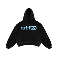 Satisfaction Hoodie Boxy 375GSM CH.Blue Blacke_