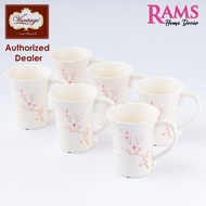 Vantage 6 Pcs Porcelain Mug Set - Cherry Blossom F31