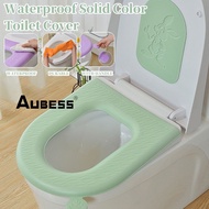 Washable Toilet Seat Solid Cover Waterpoof Soft Toilet Seat Cover Bathroom Cushion O-shape Toilet Seat Bidet Toilet Cover Accessories AUBESS