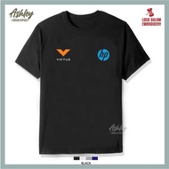 T Shirt Round Neck Cotton HP Victus Hewlett-Packard Gaming Laptop PC Retail Uniform Baju T-Shirt Mur