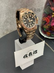 【淑女最愛】97新 ROLEX 勞力士 格林尼治型 II GMT-MASTER II 126715CHNR-0001 玫瑰金沙士圈 全金 大沙 沙示圈 ROOT BEER
