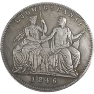38mm 1846 Lucano Hunting Festival 5 Franc Big Coin Foreign Eagle Yanglong Yang Yuan Big Head Collect